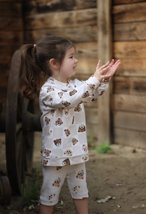 Kolarki dla dziewczynki prążek Bombel Be handmade