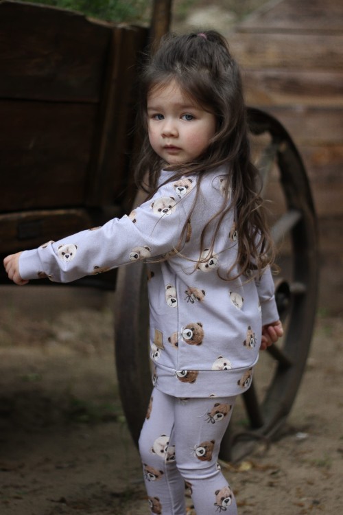 Bluza dziecięca bez kaptura Miś Bombel Be handmade