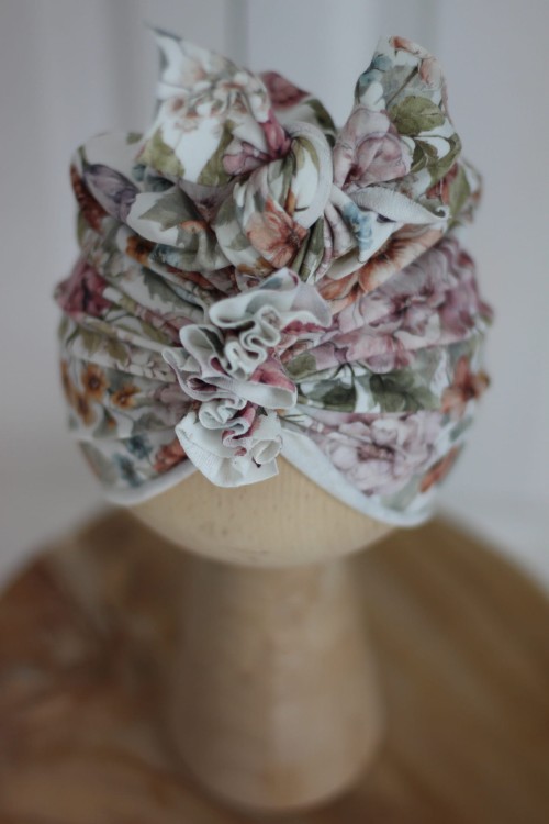 Turban z kokardą z bawełny Bombel Be handmade