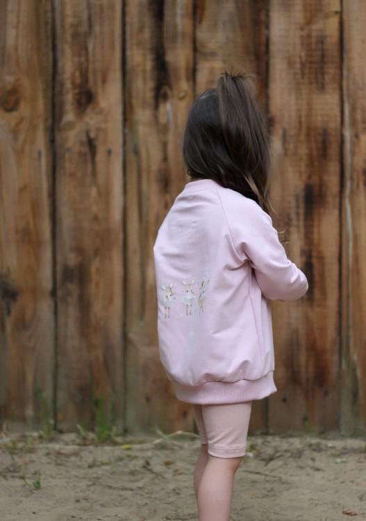 Bluza dla dziewczynki Bombel Be myszki róż