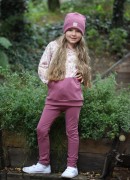 Legginsy dla dziewczynki indyjski róż Bombel Be handmade