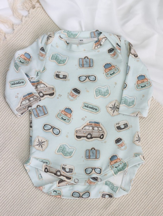 Body niemowlęce dla chłopca Autka Bombel Be
