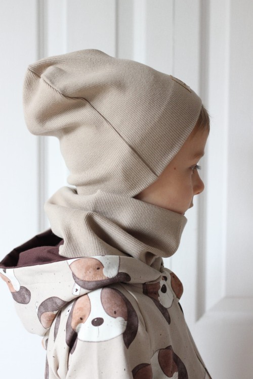 Czapka dla dzieci jednowarstwowa Bombel Be beżowa