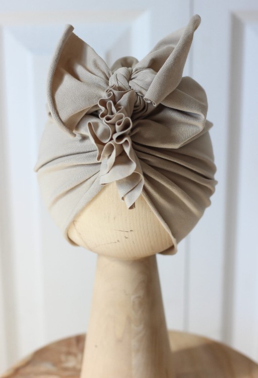 Turban dziewczęcy beż Bombel Be