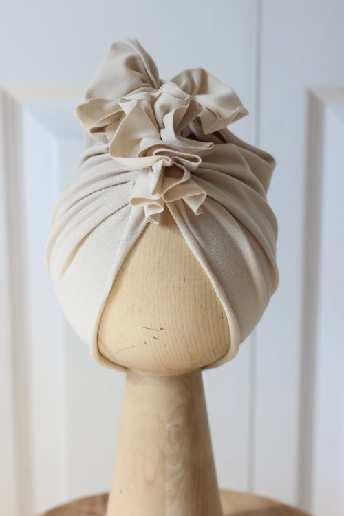 turban dla dzieczynki jasny beż Bombel Be