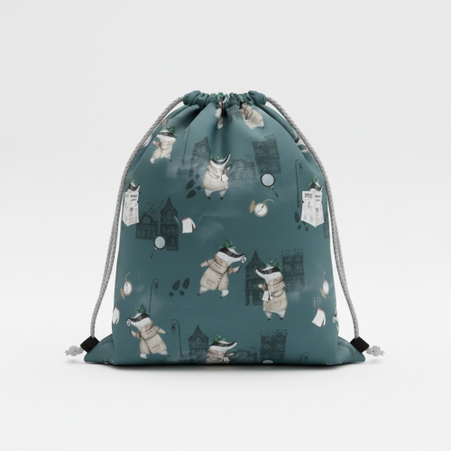 Worko-plecak z motywem detektywa – widok przodu