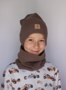 Czapka jednowarstwowa dziecięca w kolorze taupe
