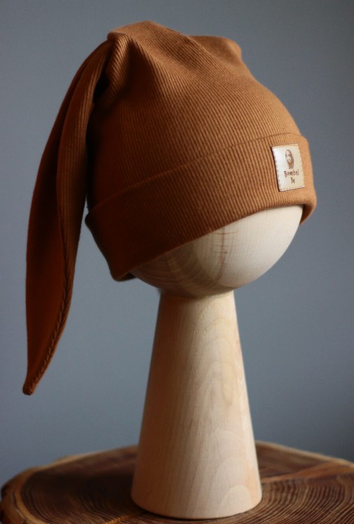 czapka dla dzieci prążek bombel be handmade