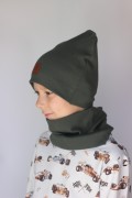 Minimalistyczna czapka dziecięca w kolorze khaki