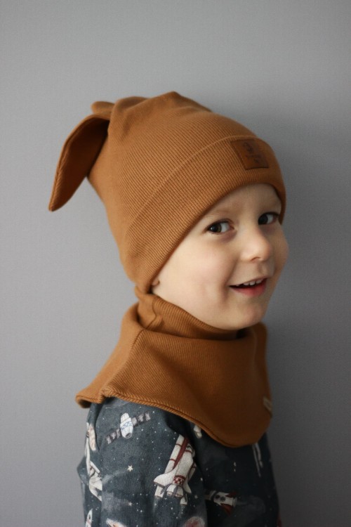 CZAPKA DZIECIĘCA PRĄŻKOWANA KRÓWKA MILKA BOMBEL BE