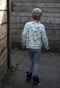 Bawełniane legginsy z prążka w kolorze szarym Bombel Be