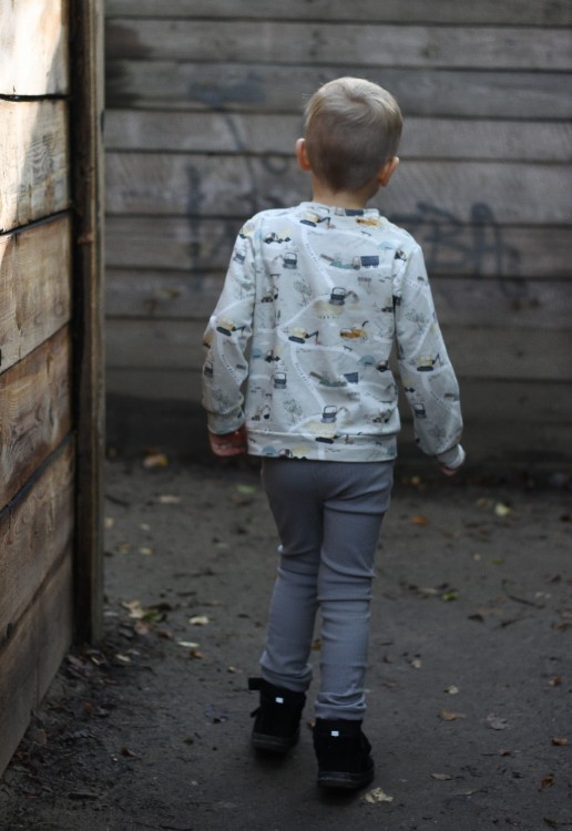 Bawełniane legginsy z prążka w kolorze szarym Bombel Be